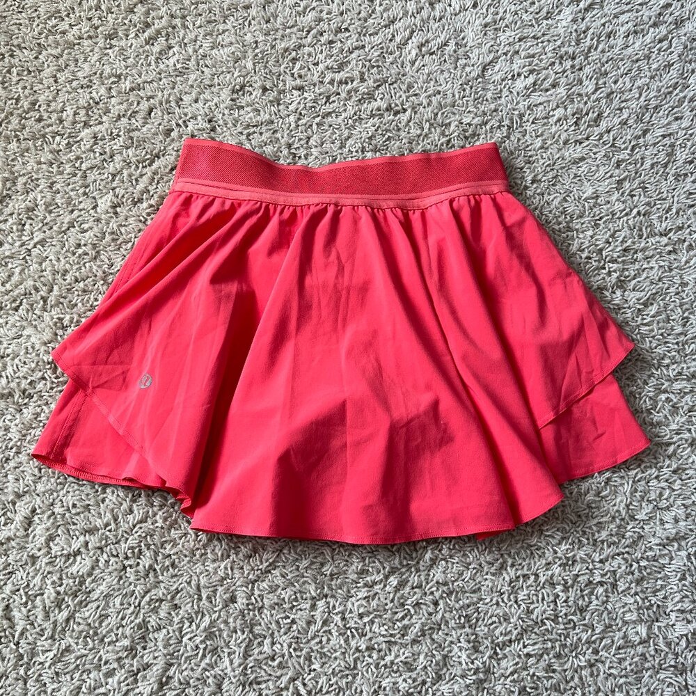 Lululemon Court Rival High Rise Skirt Pale Raspberry Sz 4 - Picture 3 of 6